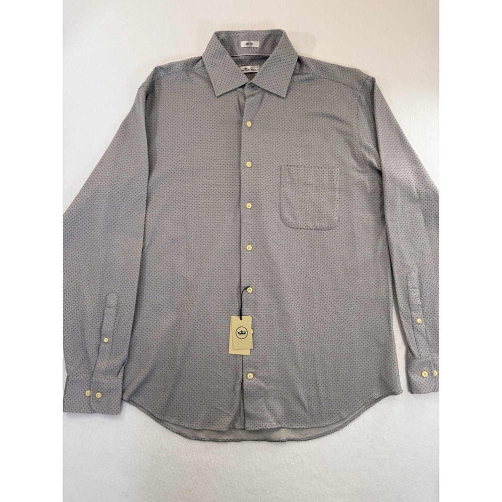 Peter Millar Mens Button Up Shirt L Constellation Sport Geometric NWT MSRP $145